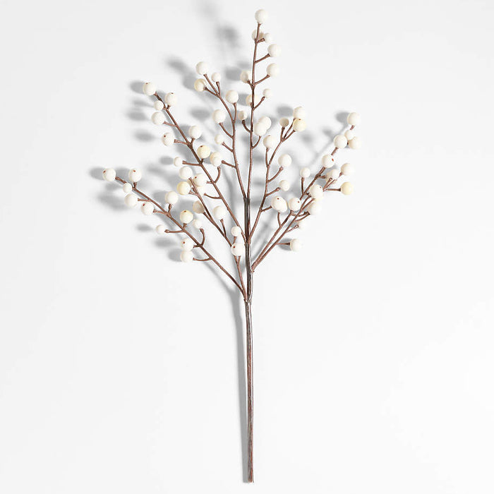 White Berry Christmas Tree Stem, 17", Sold Individually