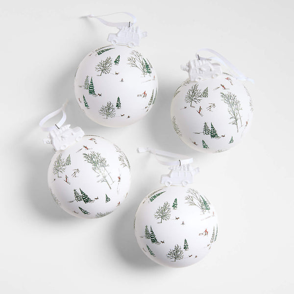 Winter Scene Christmas Ornament, Sold Individually
