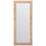 Gene Mirror, Natural Lattice Abaca, 30"W x 72"H