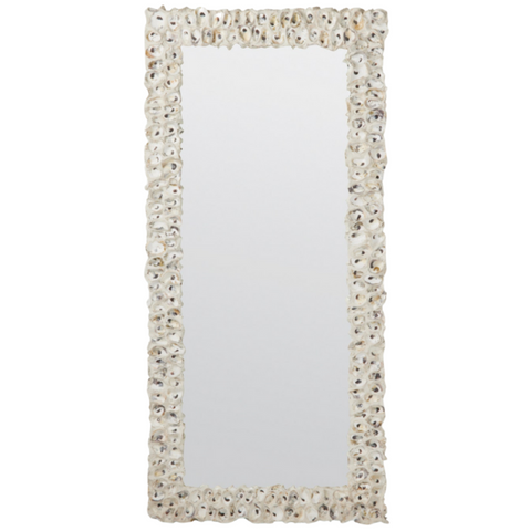 Buford Mirror, Natural Oyster Shell, 34"W x 72"H