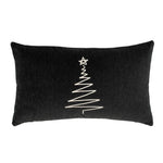 Silent Night Lumbar Pillow - Noir, 12" x 20"