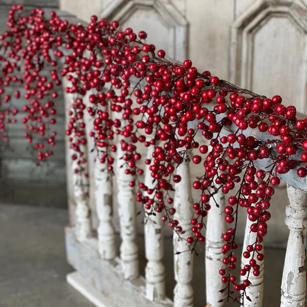 Iced Weatherproof Berry Garland, 5'