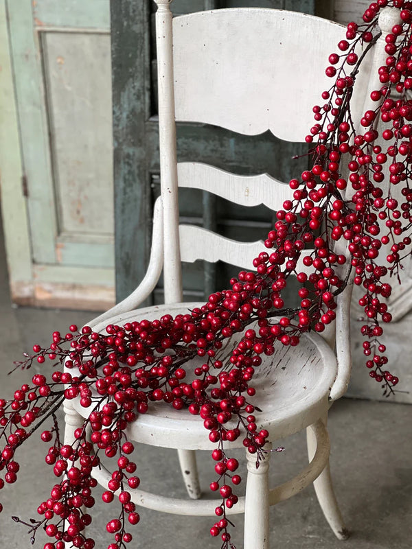 Iced Weatherproof Berry Garland, 5'