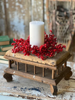 Winter Berry Candle Ring, 10"Dia