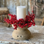 Winter Berry Candle Ring, 10"Dia