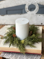 Alpine Cedar Candle Ring, 10"Dia