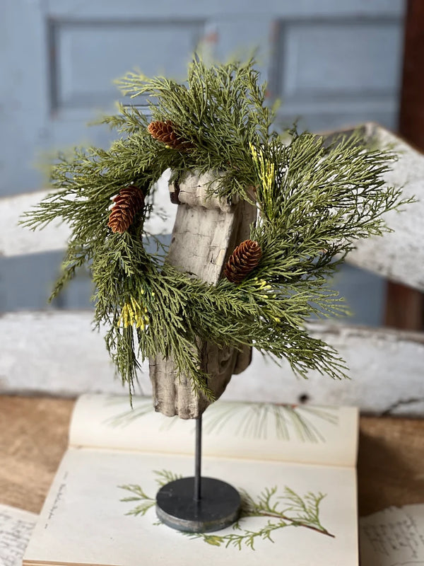 Alpine Cedar Candle Ring, 10"Dia