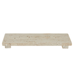 Travertine Footed Serving Board, Beige