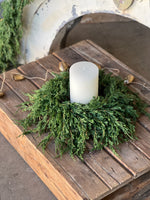 Emerald Falls Candle Ring, 14"