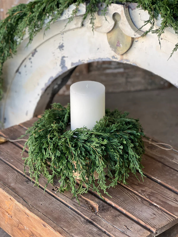 Emerald Falls Candle Ring, 14"