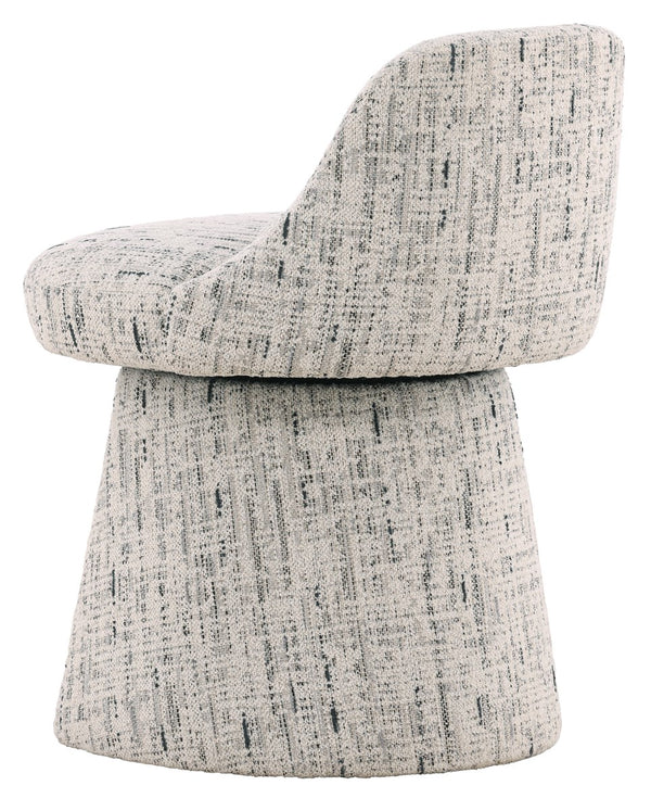 Wells Vanity Stool, Cleo Shadow Fabric