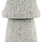 Wells Vanity Stool, Cleo Shadow Fabric