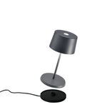 Olivia Mini Table Lamp, Dark Grey