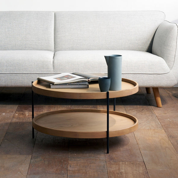 Humla Coffee Table, Light Oak, 35.4"Dia