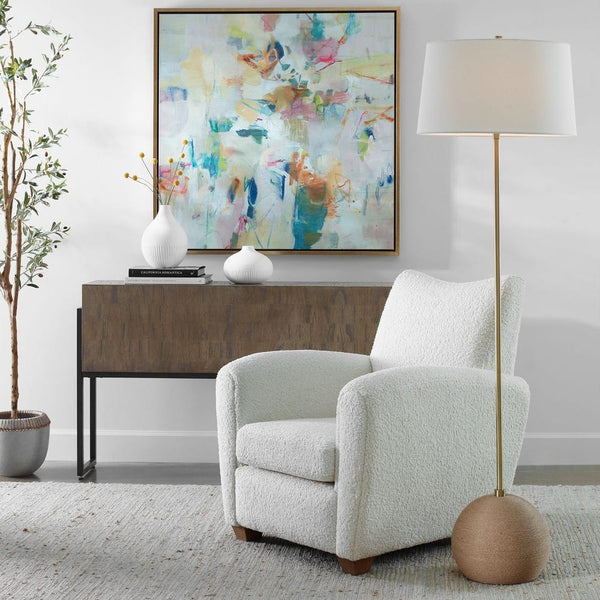 Captiva Floor Lamp, Brass, 65"H