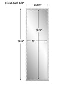 Serna Tall Mirror, White, 72"H x 23"W