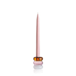 "Petite Pauline, Candle Holder, Amber/Pink/White  "