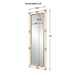 Balkan Tall Mirror, Gold, 28"W x 75"H