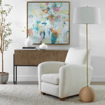 Captiva Floor Lamp, Brass, 65"H