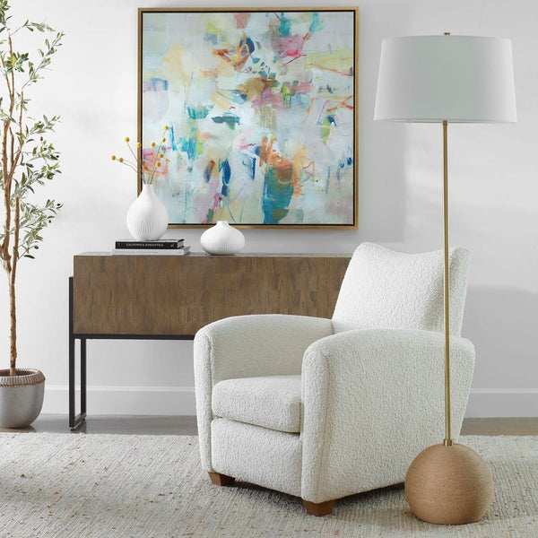 Captiva Floor Lamp, Brass, 65"H