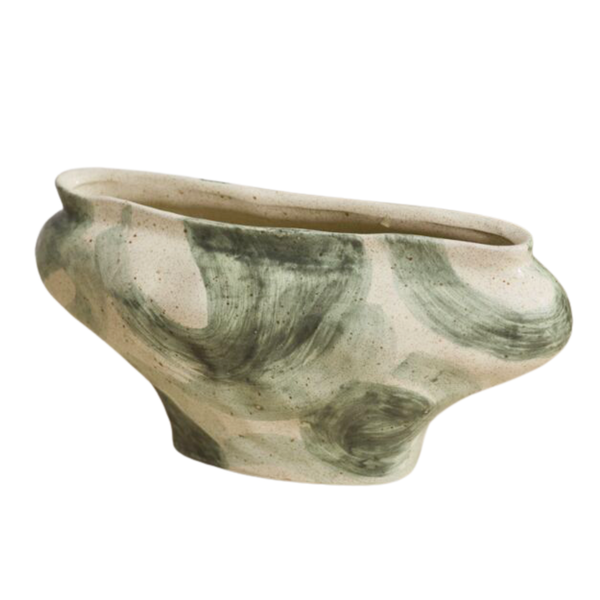 Thallow Vase - Green, 6.25"H
