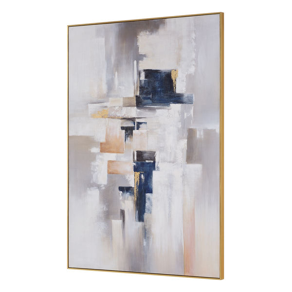 Waterfront Hand Painted Canvas, 49"W x 73"H
