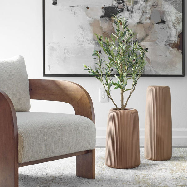 Ridge Indoor-Outdoor Vases, 2 Sizes