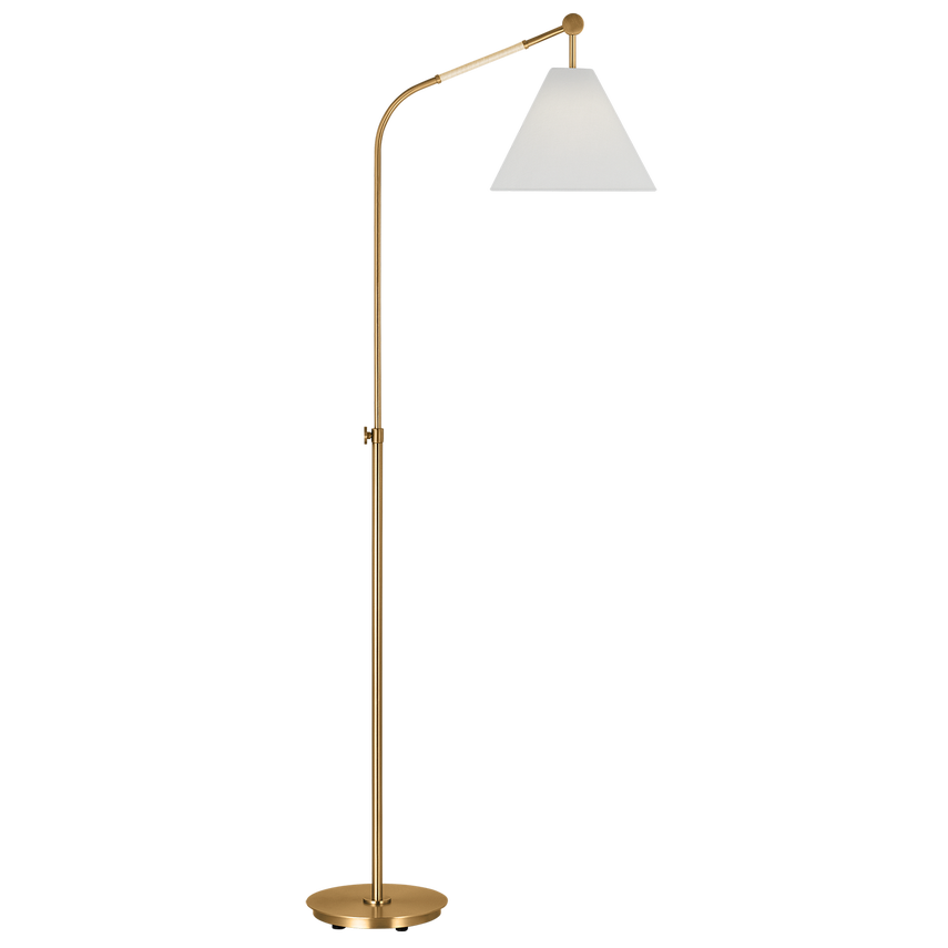 Remy Medium Task Floor Lamp, Burnished Brass