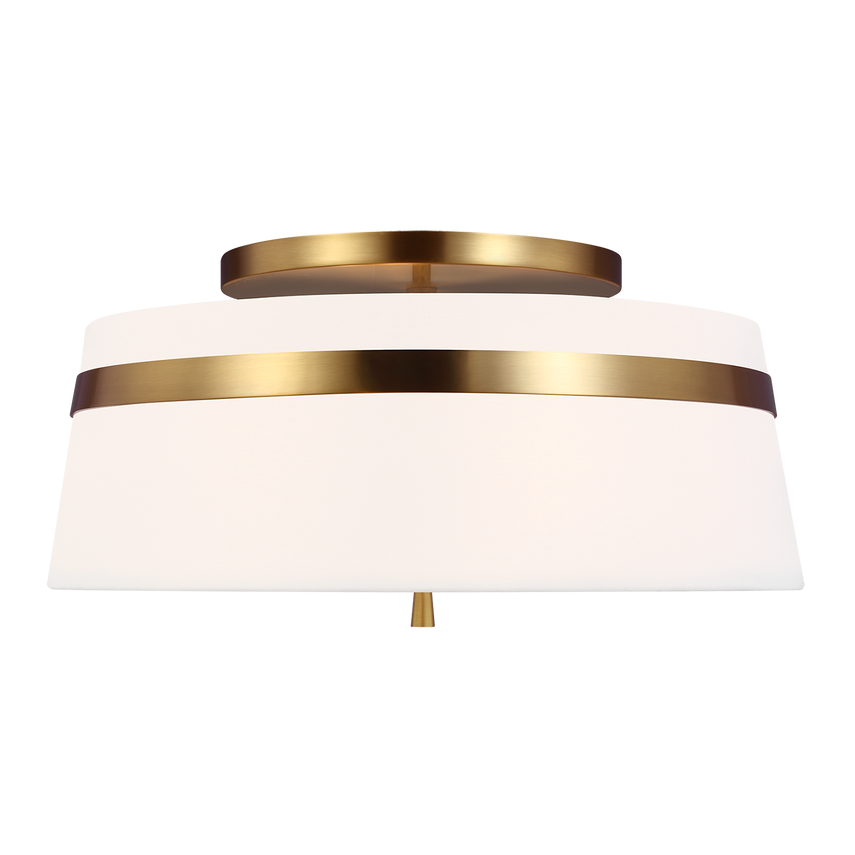 Cordtlandt Large Semi-Flush Mount, Burnished Brass