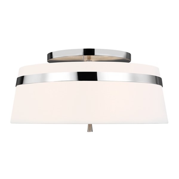 Cordtlandt Large Semi-Flush Mount, Polished Nickel