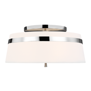 Cordtlandt Large Semi-Flush Mount, Polished Nickel