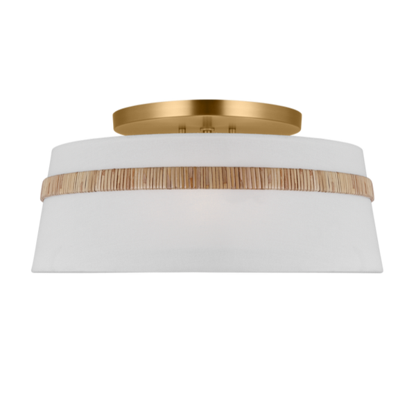Cordtlandt Large Semi-Flush Mount, Rattan