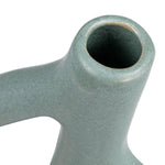 Stoneware Sculptural Vase, Matte Blue, 14.75"H