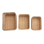 Palm & Rattan Baskets w/ Handles, 3 Sizes