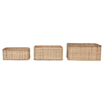 Palm & Rattan Baskets w/ Handles, 3 Sizes