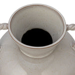 Stoneware Vase w/ Twisted Handles, Reactive Glaze, 9"H