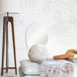 Frameless Organic Shaped Wall Mirror, 21.5"W x 24.25"H