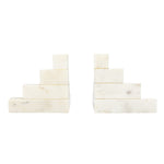 Marble Stairstep Bookends, Set of 2
