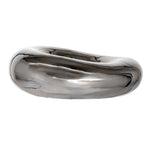 Decorative Stoneware Bowl, Chrome Finish, 7.25"W
