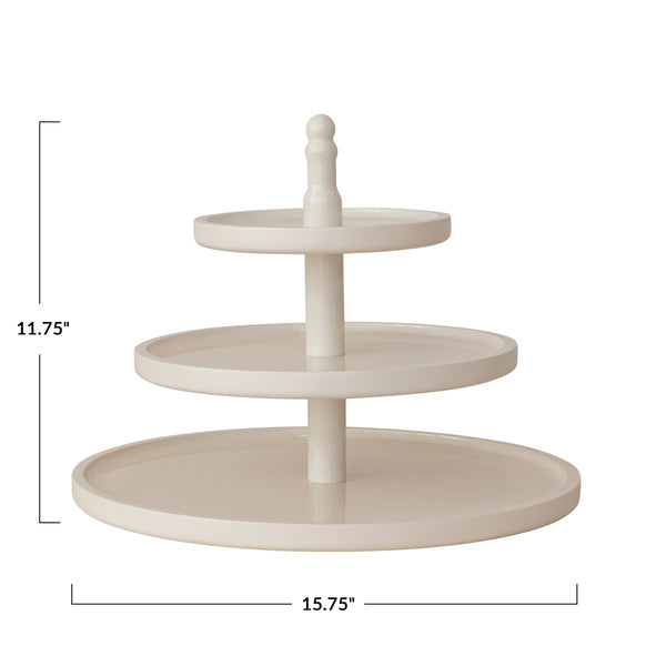 3-Tier Display Stand - White