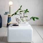Stoneware Sculptural Planter, Matte White