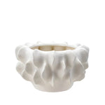 Stoneware Sculptural Planter, Matte White