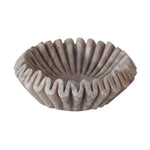 Marble Fluted Dish, Pink, 7"Dia