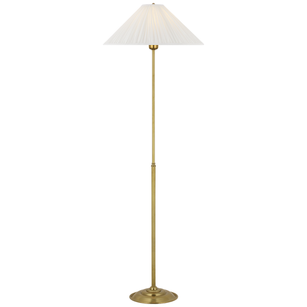 Soren 53" Floor Lamp, Hand Rubbed Antique Brass