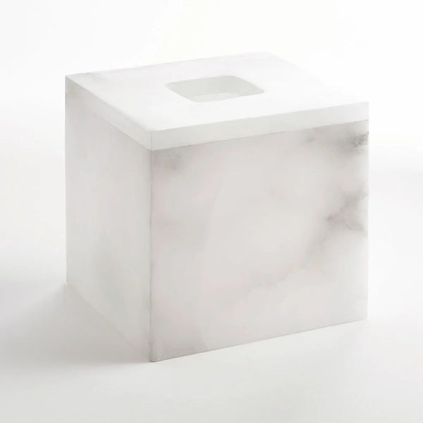 Alabaster Tissue Holder - Alabaster / Unique
