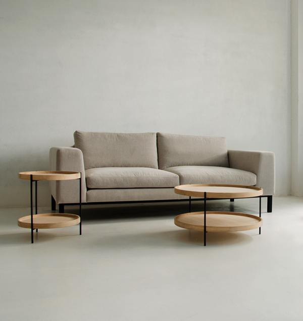 Humla End Table, Light Oak, 18.9"Dia x 22"H