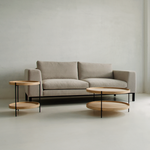 Humla End Table, Light Oak, 18.9"Dia x 22"H