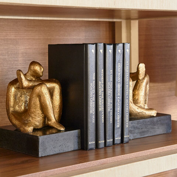 Amadeo Sitting Statue, Gold Leaf
