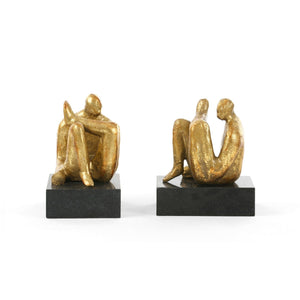 Amadeo Sitting Statue, Gold Leaf