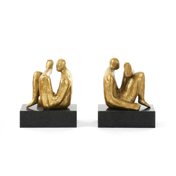 Amadeo Sitting Statue, Gold Leaf
